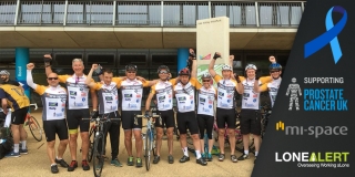 LONEALERT sponsors epic 145-mile bike ride for Prostate Cancer UK